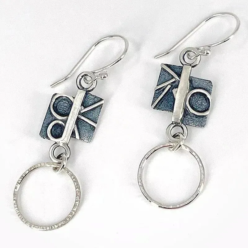 Sterling Silver and Patina Earrings
