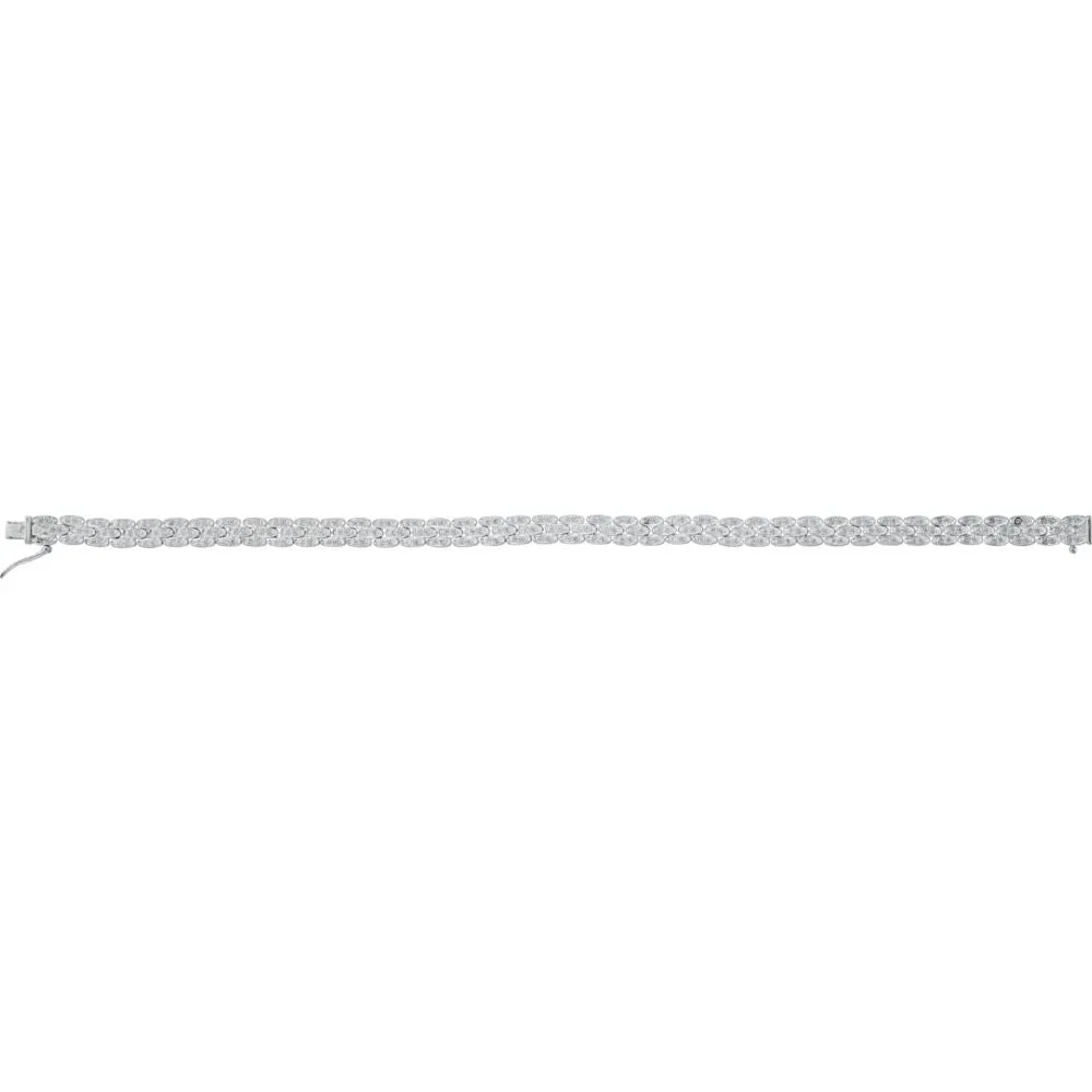 Sterling Silver Cubic Zirconia Line Bracelet