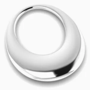Sterling Silver Modern Oval Leaf Rings by Krysaliis - Set of 2