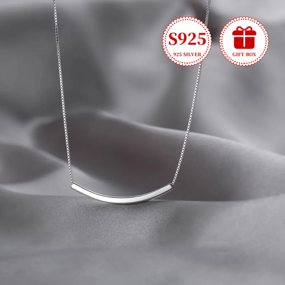 Sterling Silver Smiling Necklace Hypoallergenic Stylish & Versatile 925