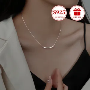 Sterling Silver Smiling Necklace Hypoallergenic Stylish & Versatile 925