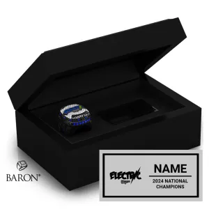Stingrays Allstars Electric Cheer 2024 Championship Black Standard Window Ring Box