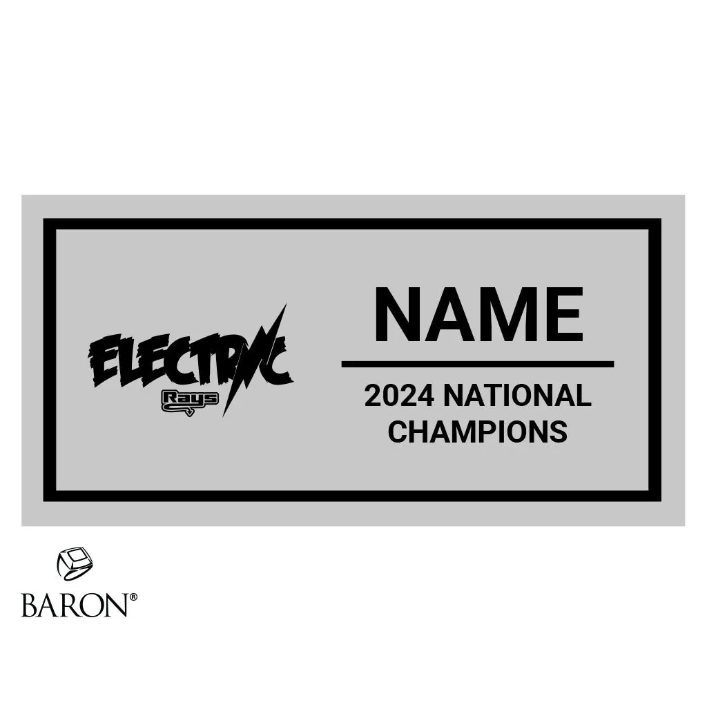 Stingrays Allstars Electric Cheer 2024 Championship Black Standard Window Ring Box