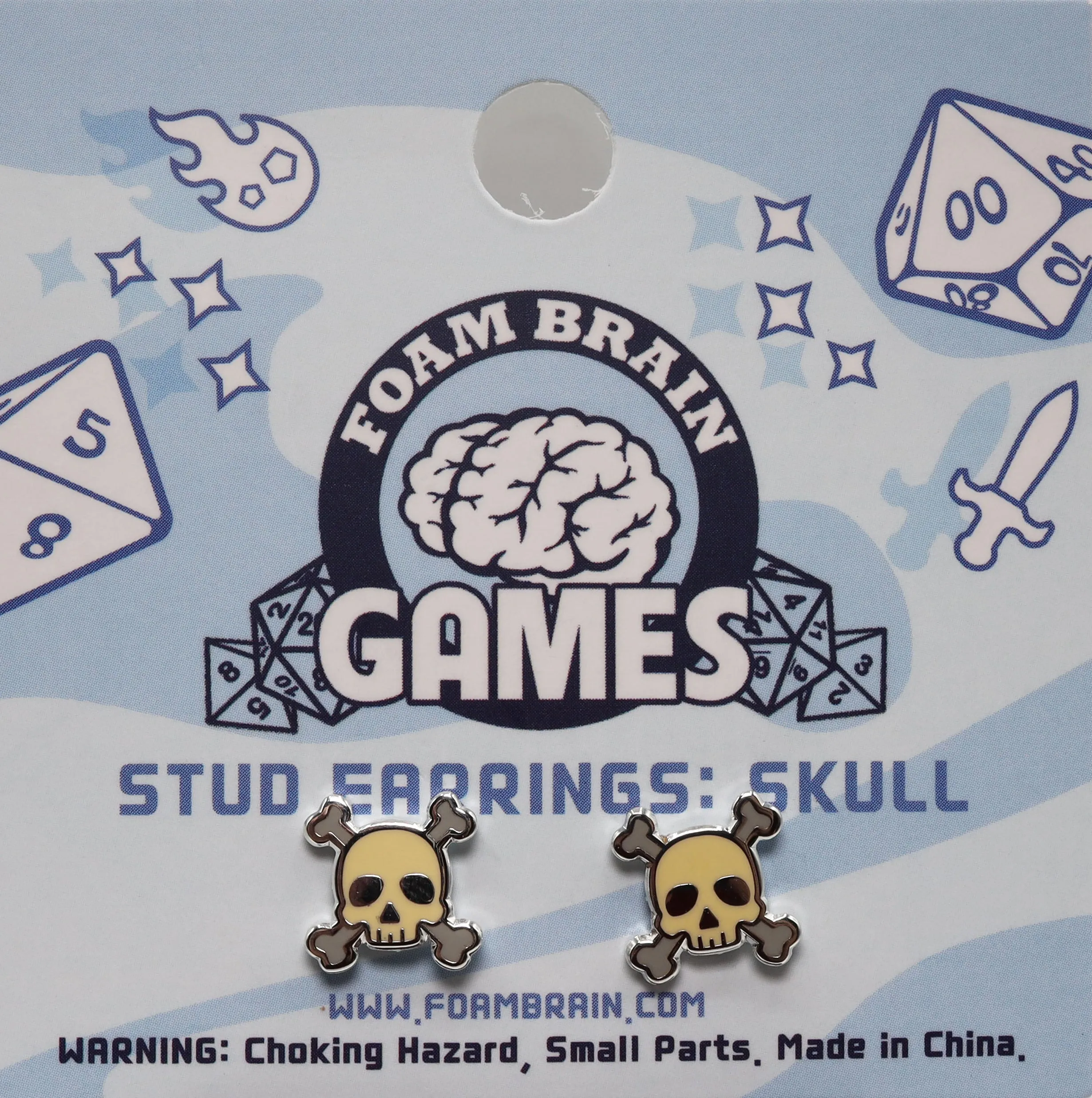 Stud Earrings: Skull