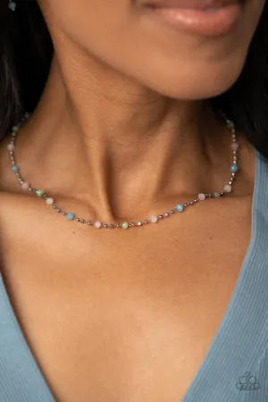 Summer Sunrise - Multi - Faceted Bead Paparazzi Short Necklace