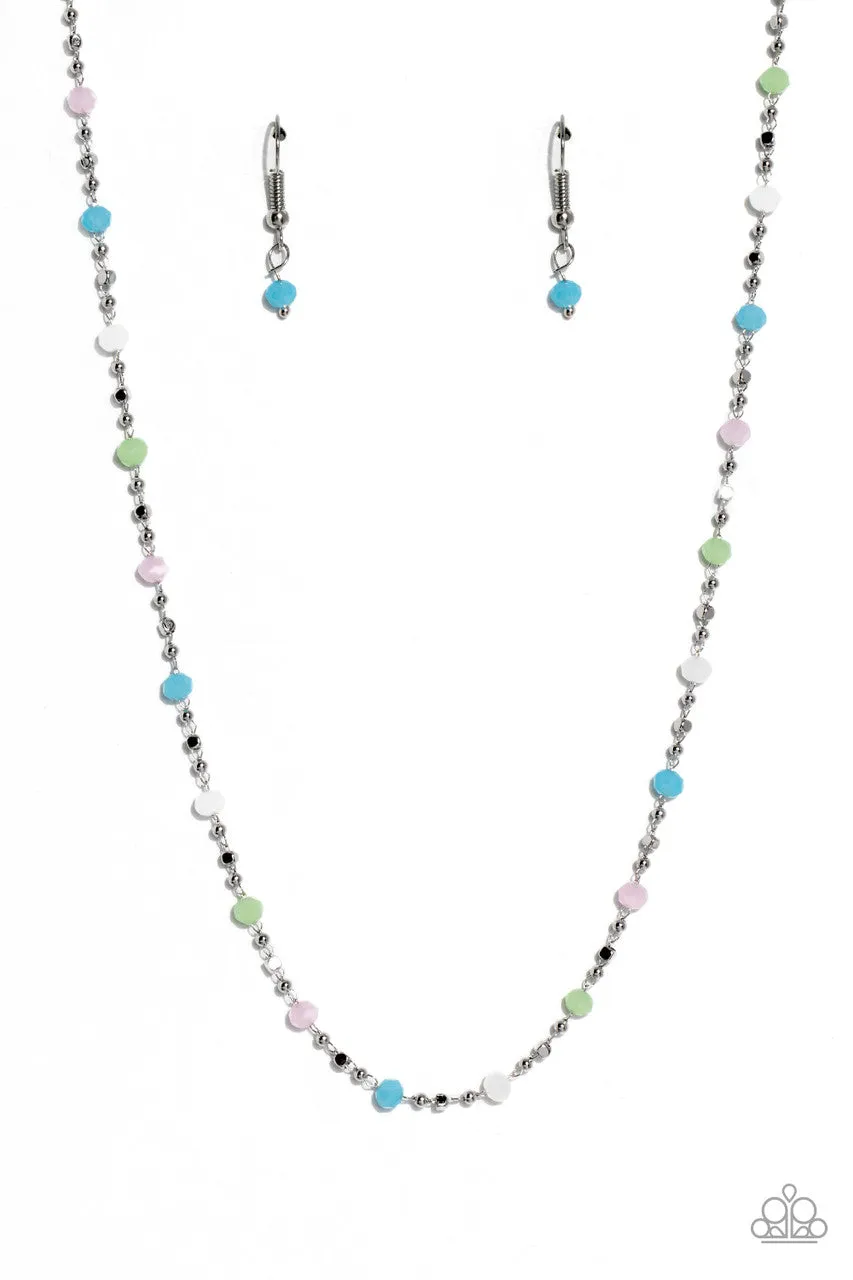 Summer Sunrise - Multi - Faceted Bead Paparazzi Short Necklace