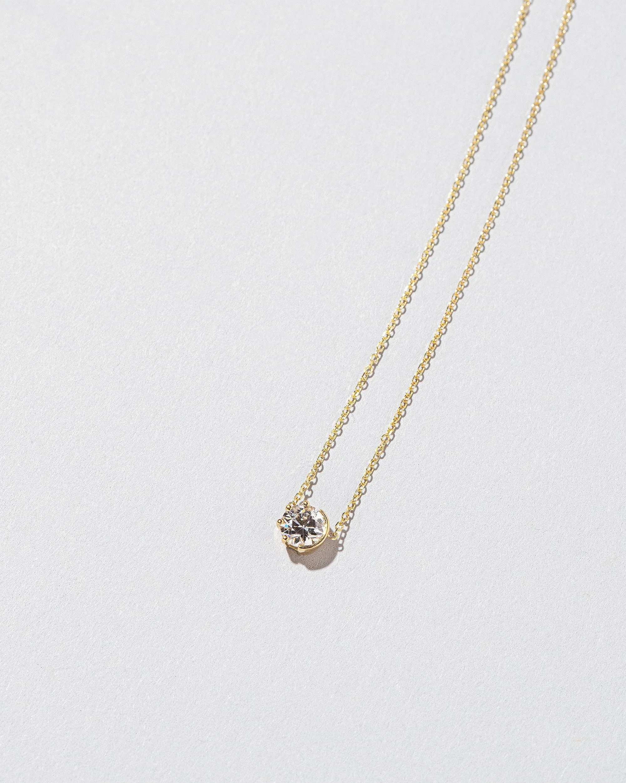Sun & Moon Necklace - Grand White Diamond
