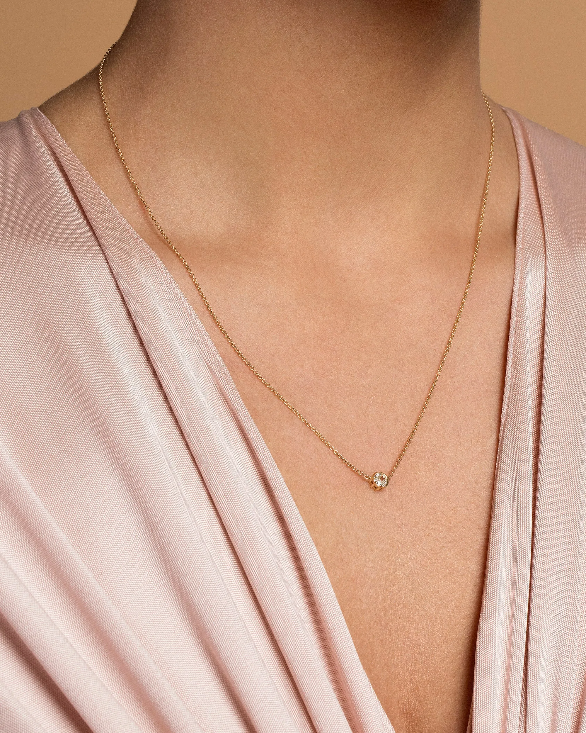 Sun & Moon Necklace - Grand White Diamond