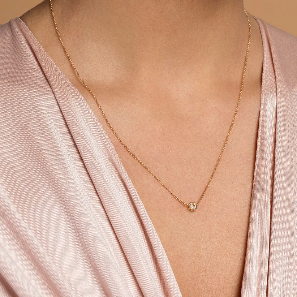 Sun & Moon Necklace - Grand White Diamond
