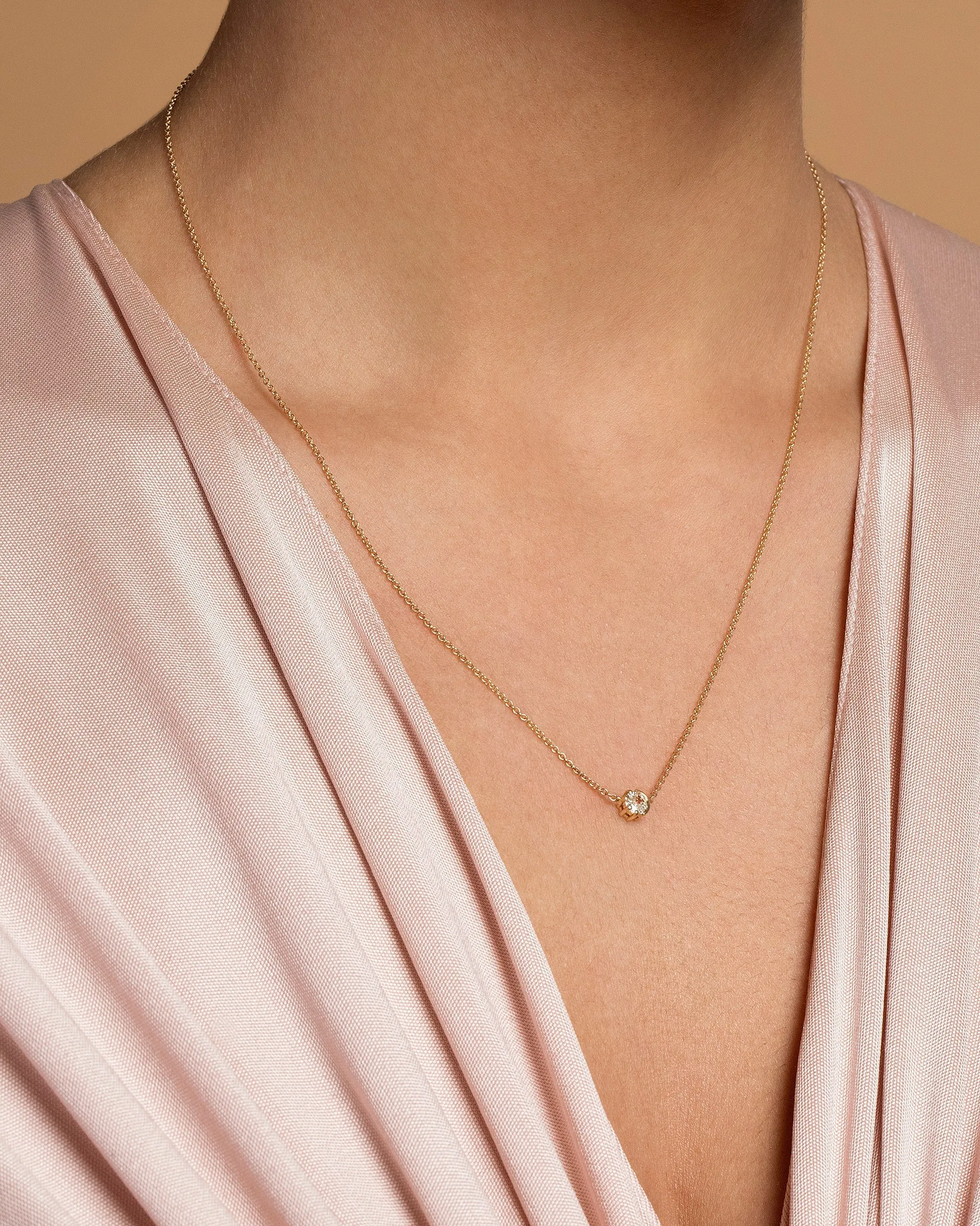 Sun & Moon Necklace - White Diamond