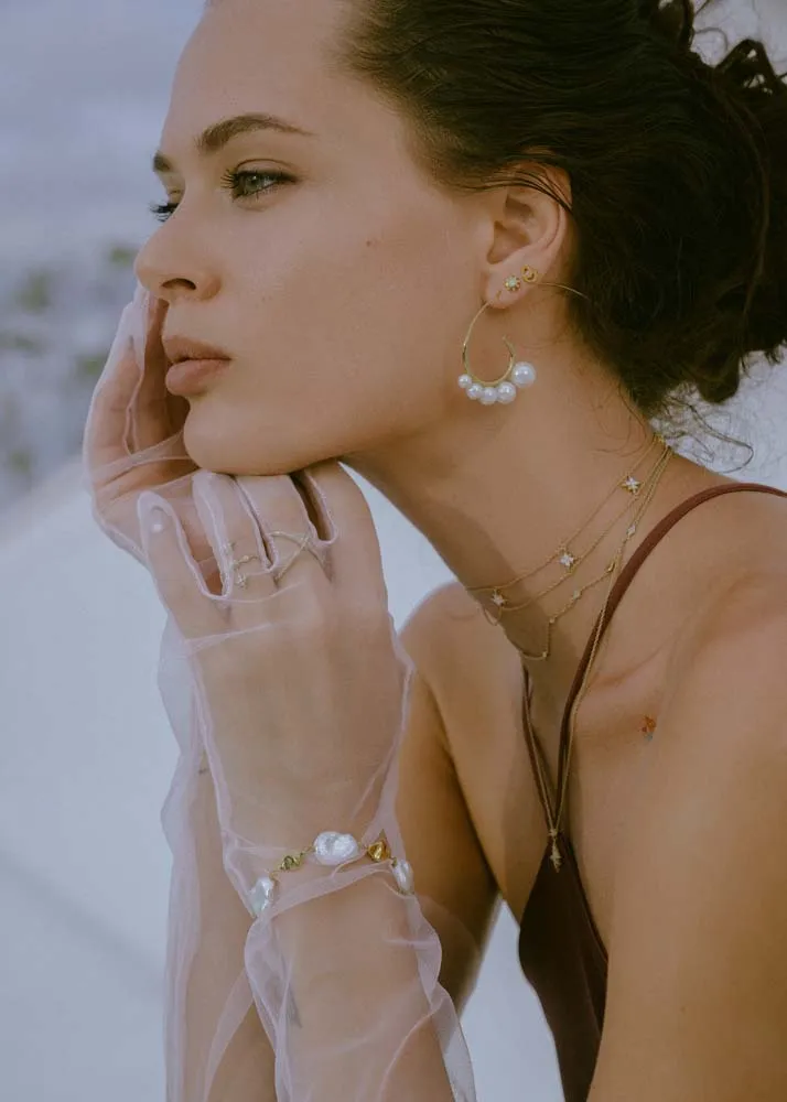 Sun Stud Earrings - Gold