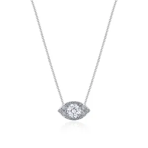 Tacori 18K White Gold 17" Marquise Bloom Diamond Necklace FP811HRDMQ65
