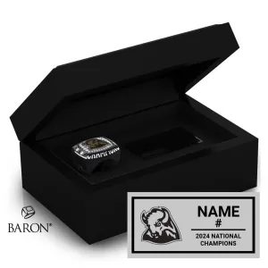 Team Wyoming Hockey 2024 Championship Black Standard Window Ring Box