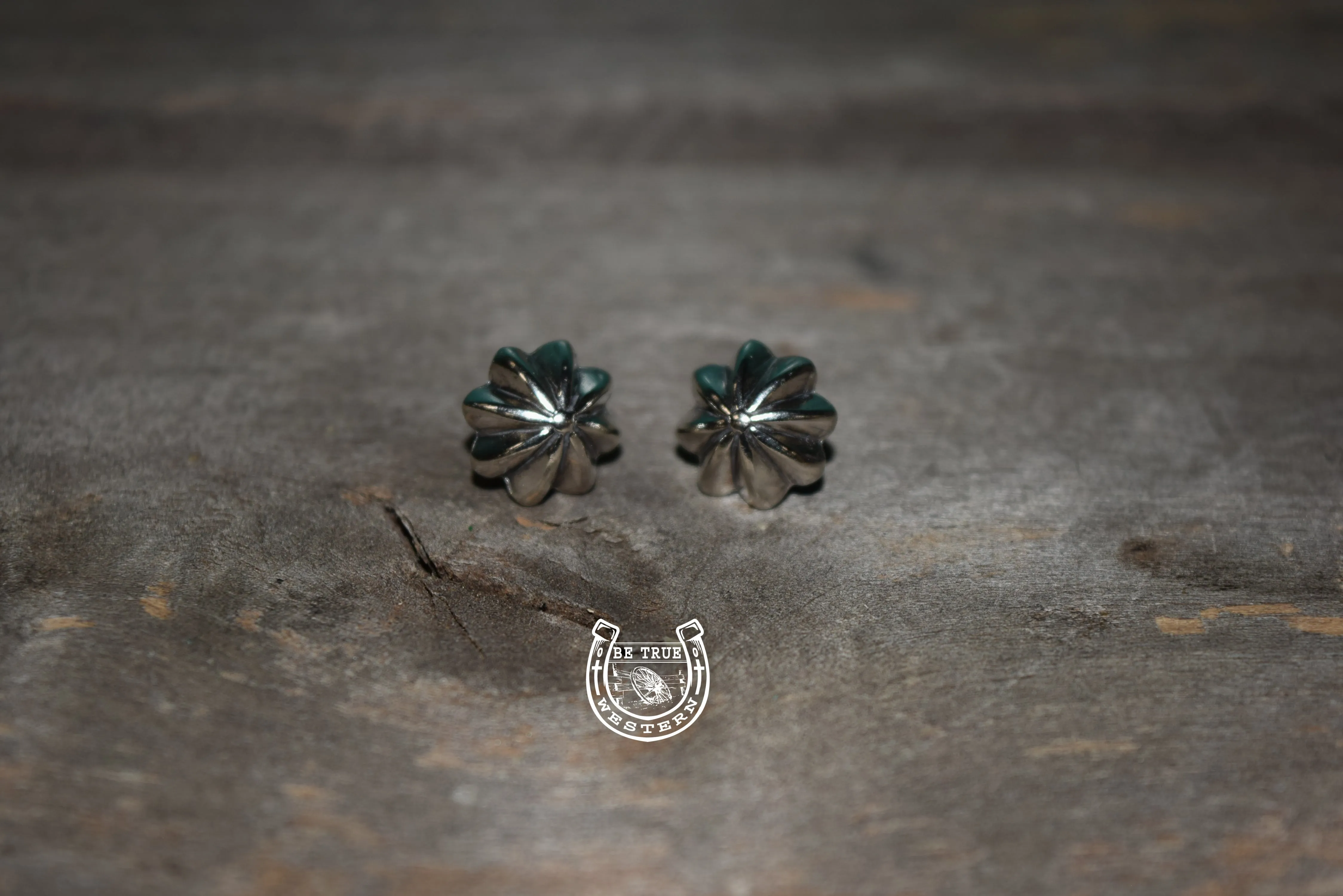The Stud Round Around Sterling Silver Earrings