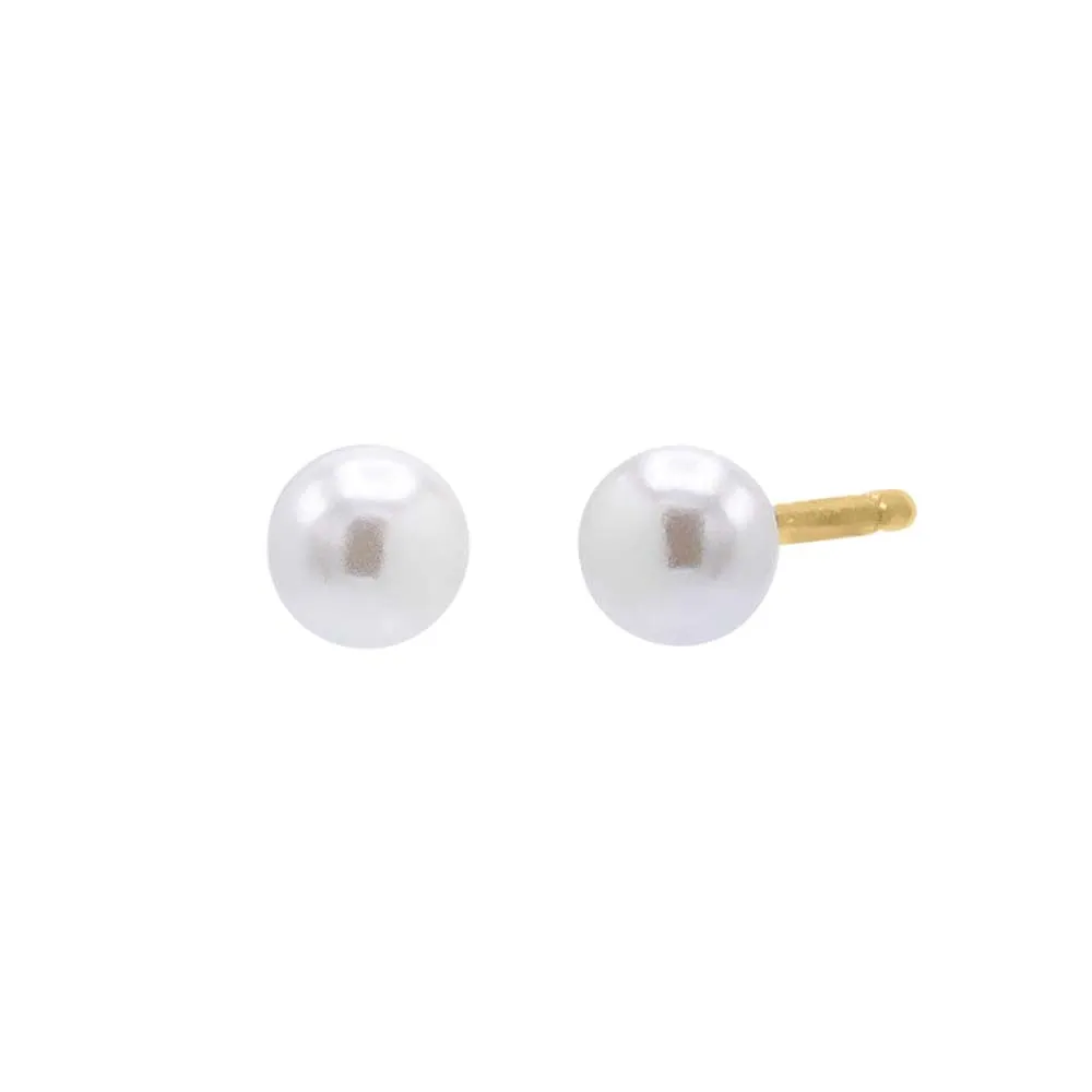 Tiny Pearl Stud Earring 14K