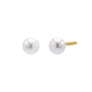 Tiny Pearl Stud Earring 14K