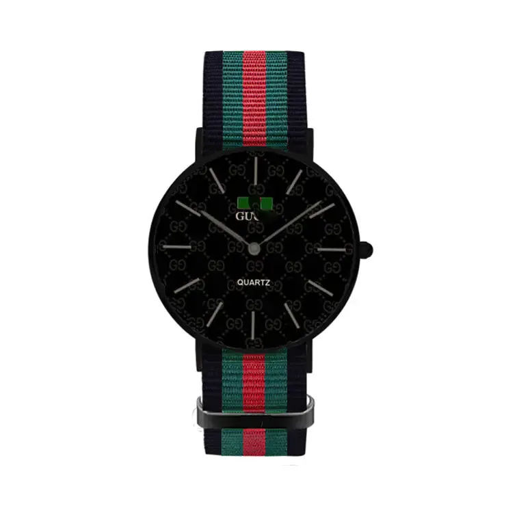 Trendy British Style Canvas Couple Watches (Slim Design)