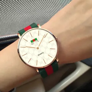 Trendy British Style Canvas Couple Watches (Slim Design)