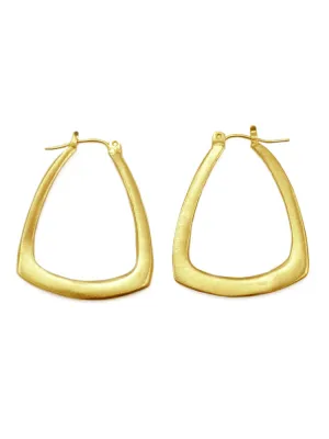 Triangle Hoop Vermeil Earrings