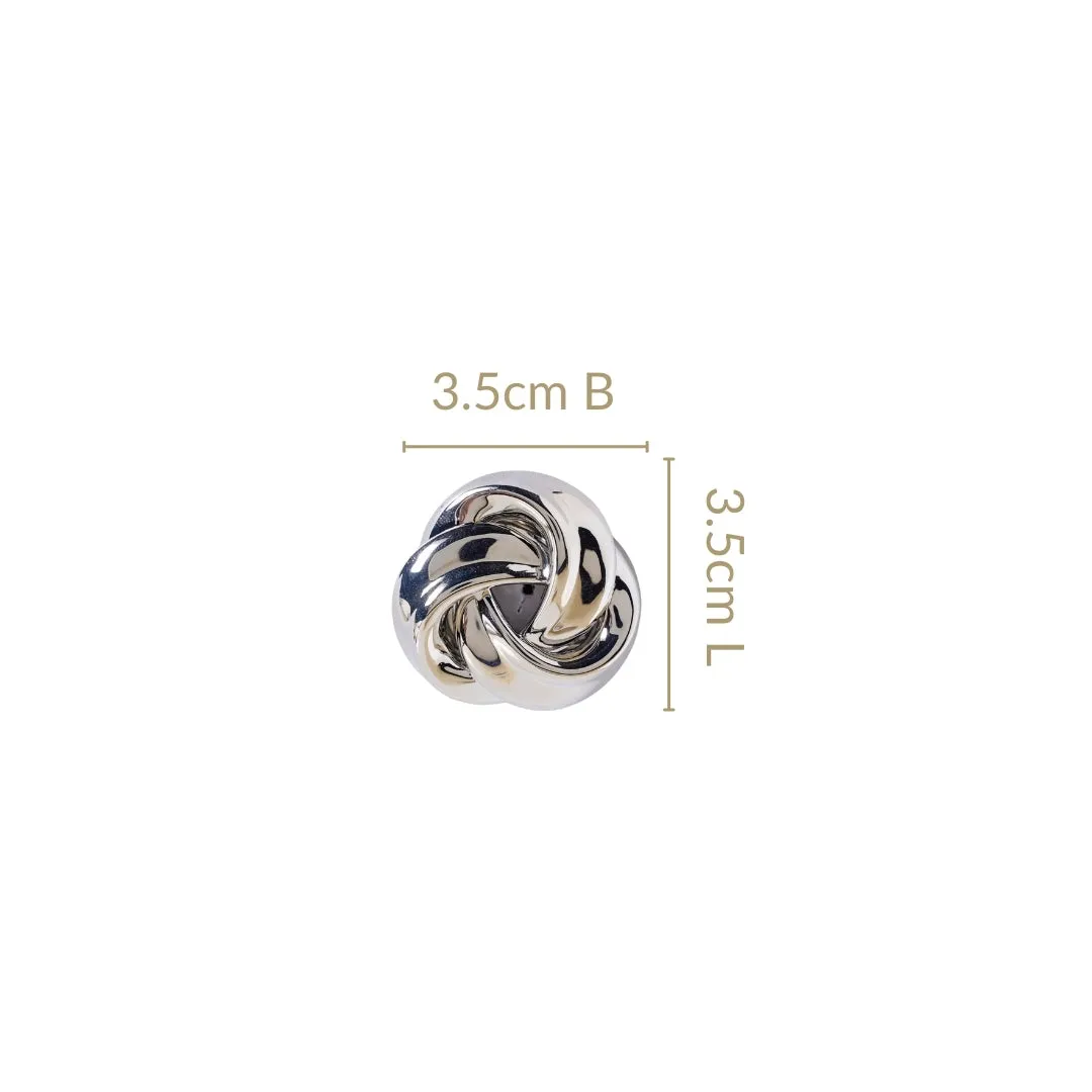 Triquetra Trinity Knot Silver Earrings