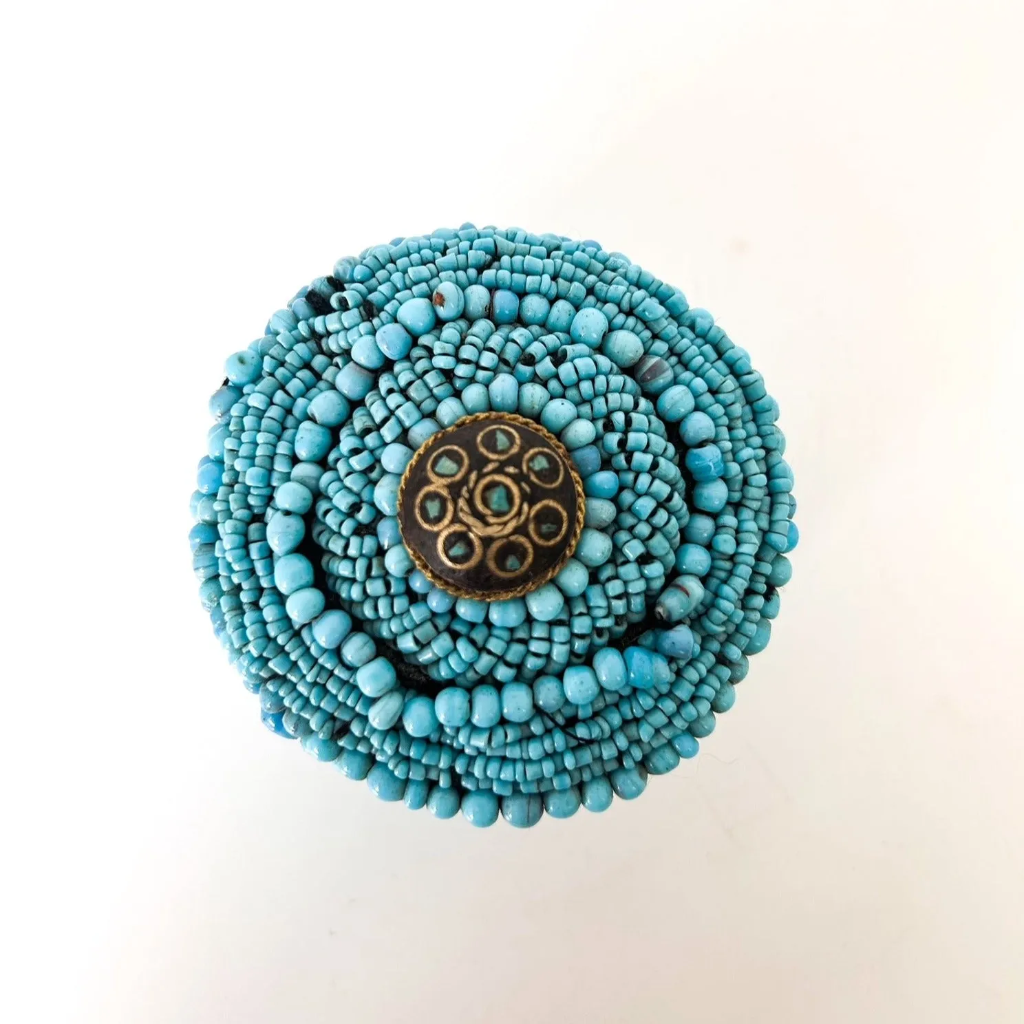 Turquoise Beaded Mini Box