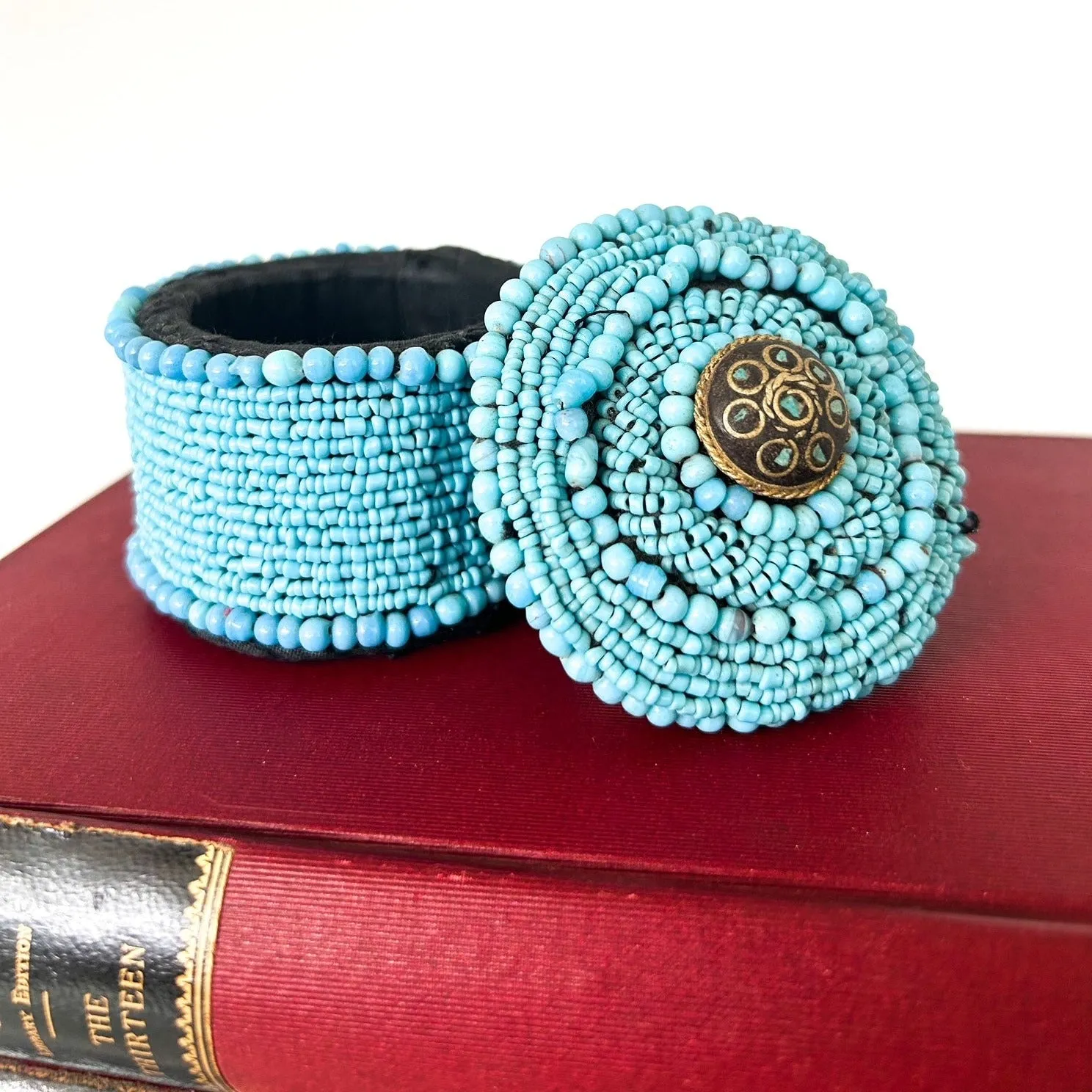 Turquoise Beaded Mini Box
