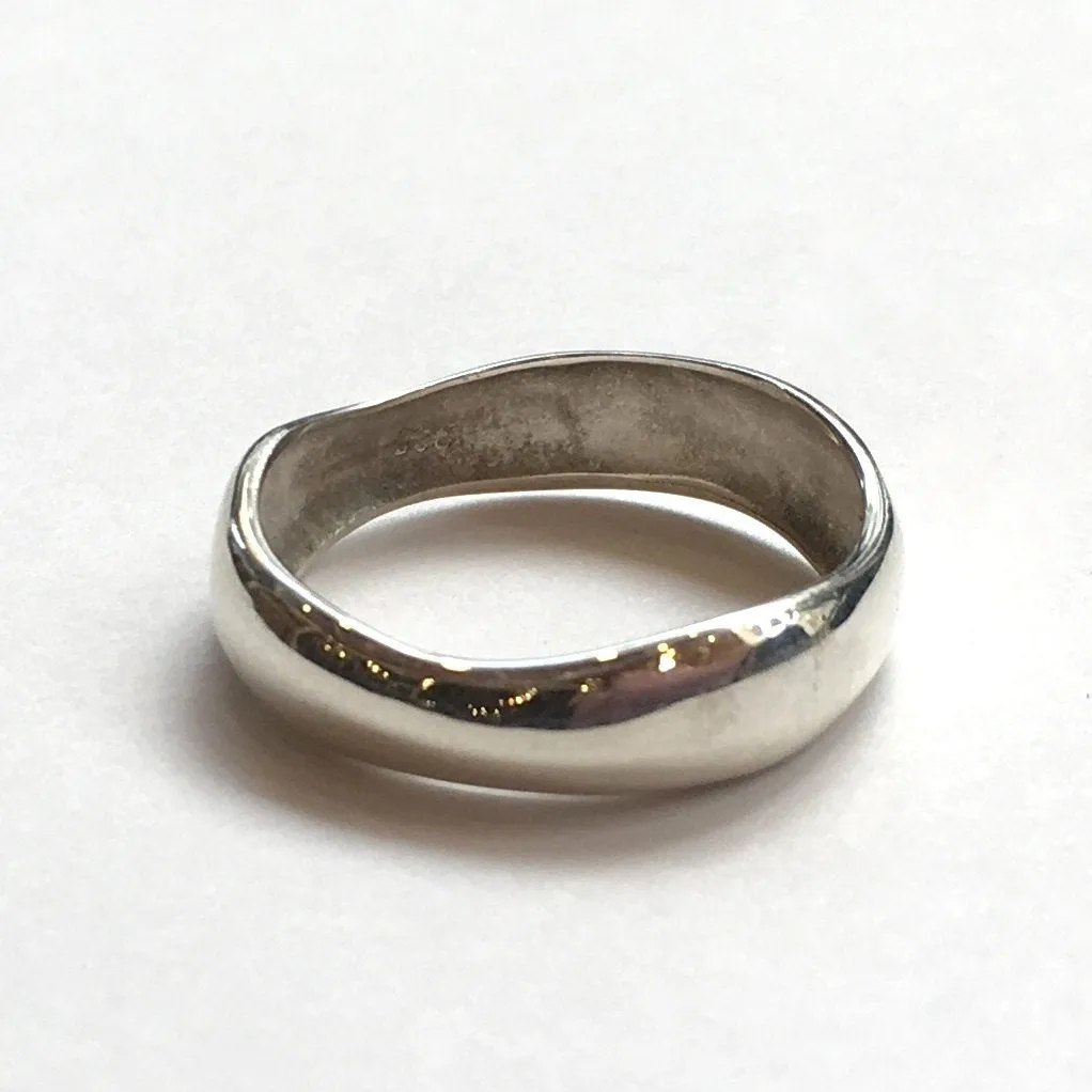 Unisex Wedding ring, stacking ring, boho ring, silver ring, organic ring, hippie ring, unique wedding band, simple - All for love R2374