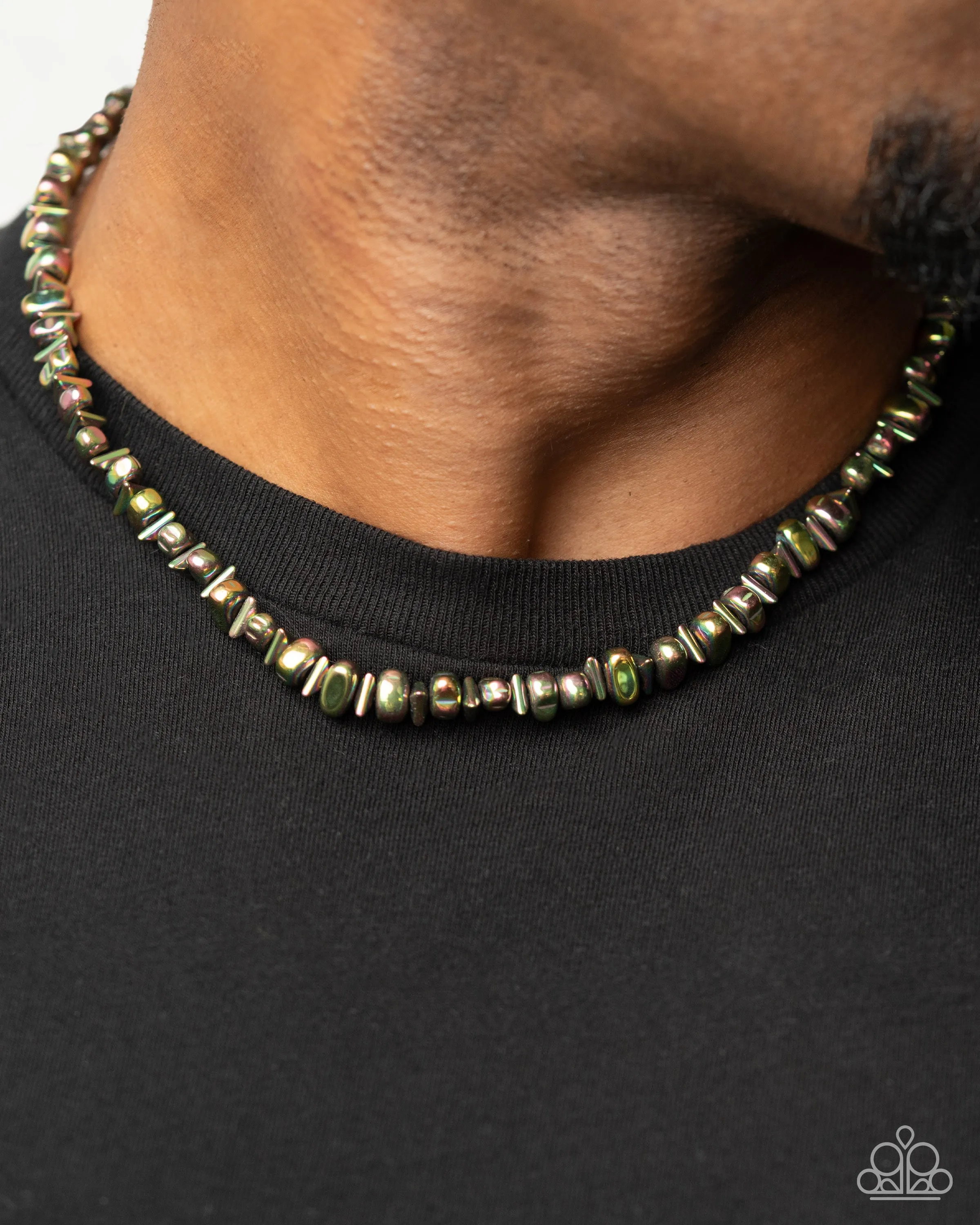 Urban Union - Multi - Oil Spill Bead Paparazzi Urban Necklace
