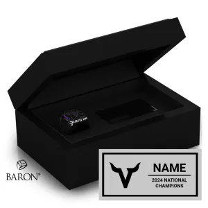 Valencia High School Stunt National Champions 2024 Championship Black Standard Window Ring Box