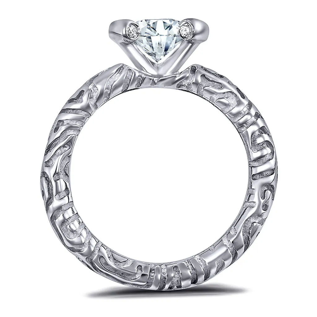 Valentine Diamond Sage Engagement Ring