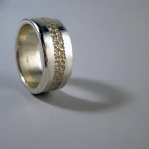 Vapour Sterling Silver Unisex Wide Band Ring