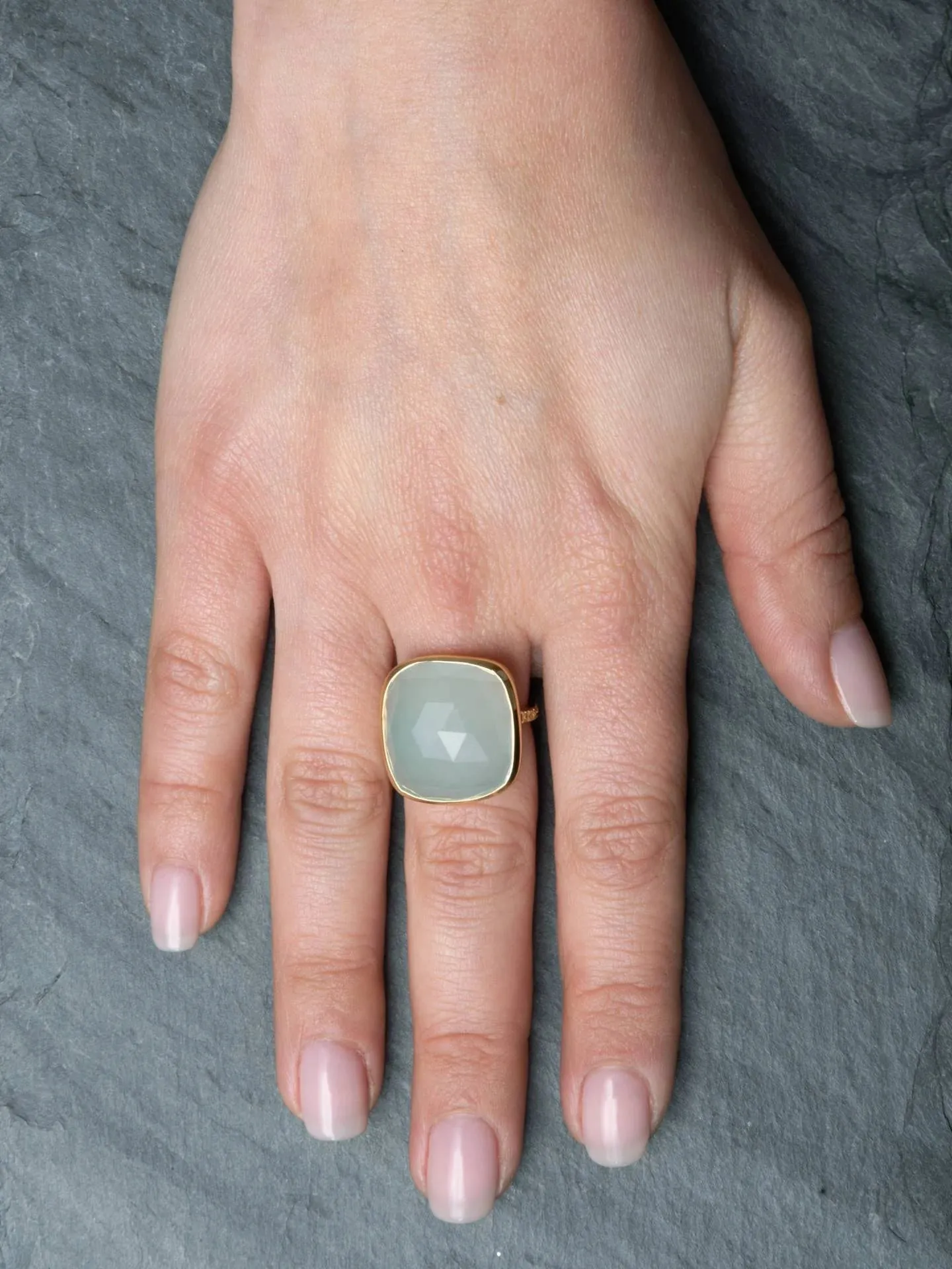 Vermeil Cocktail Lapis Ring