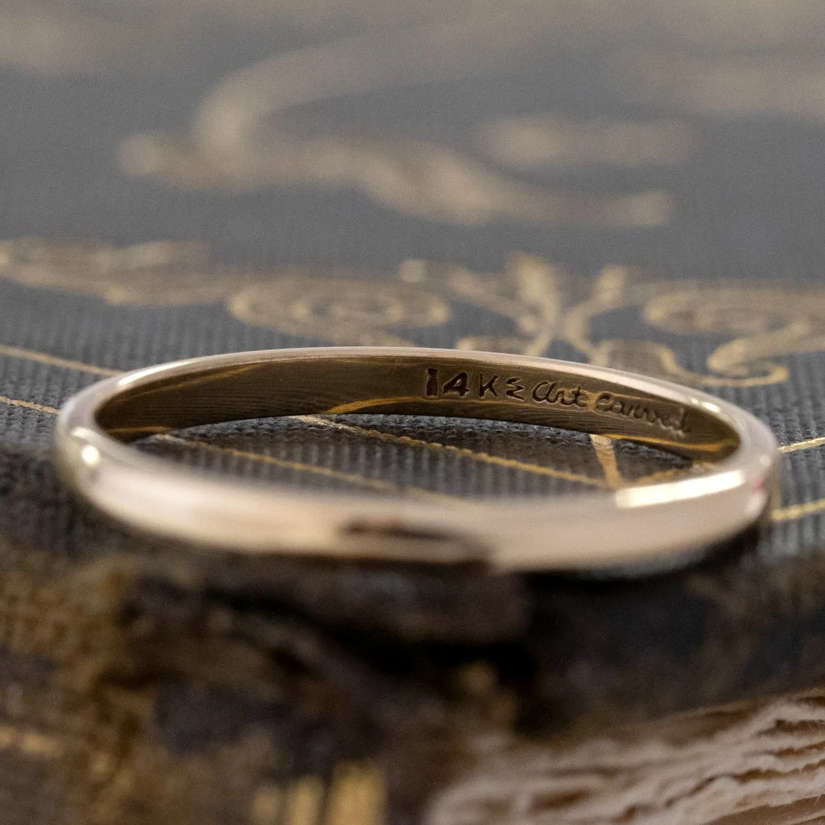 Vintage 14kt Gold Band by Art Carved 1.8mm