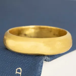 Vintage 24kt Wide Gold Band, 5.7mm