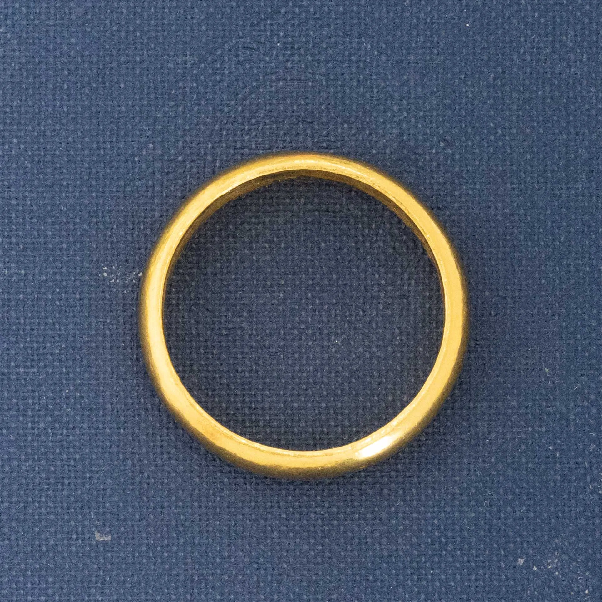 Vintage 24kt Wide Gold Band, 5.7mm
