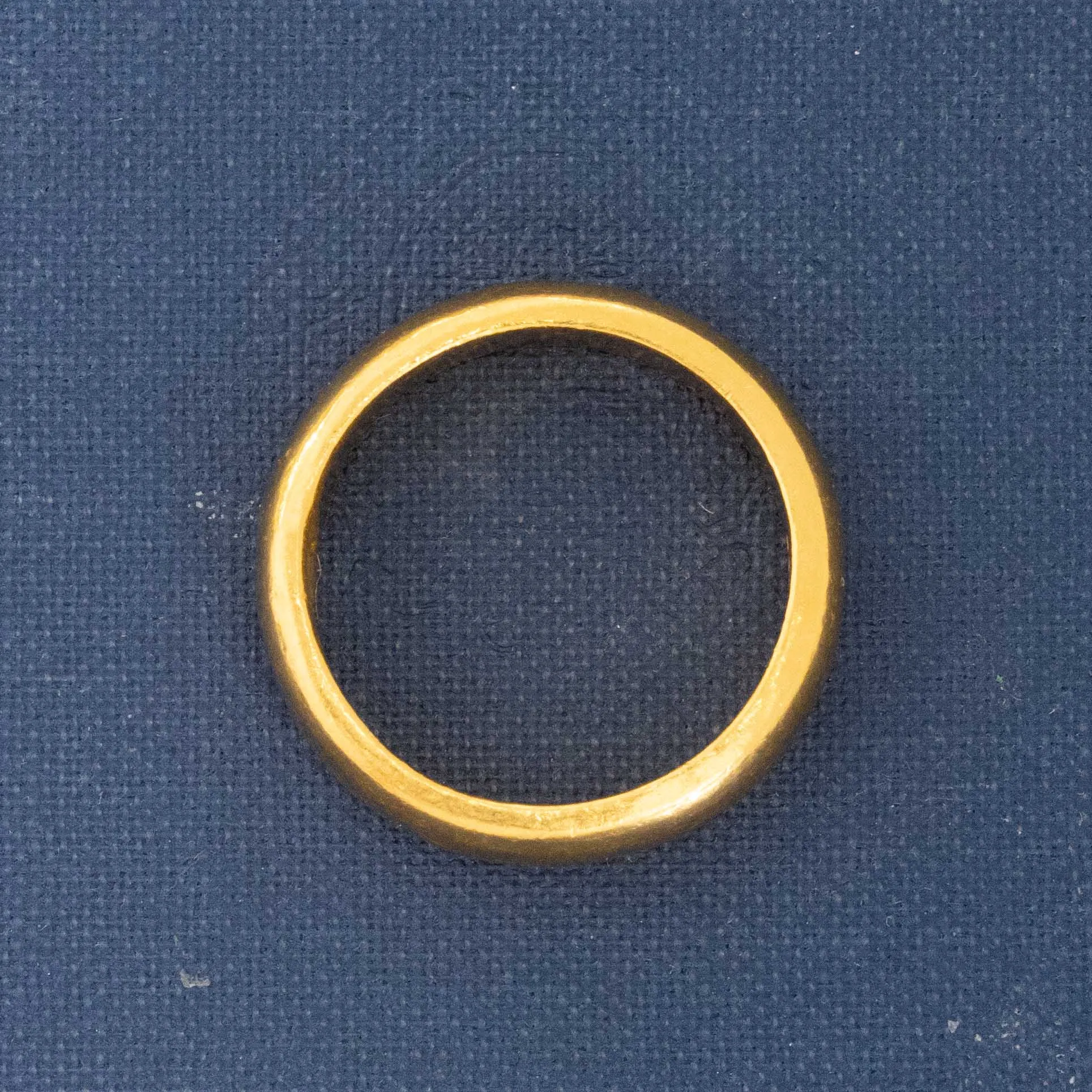 Vintage 24kt Wide Gold Band, 6.33mm