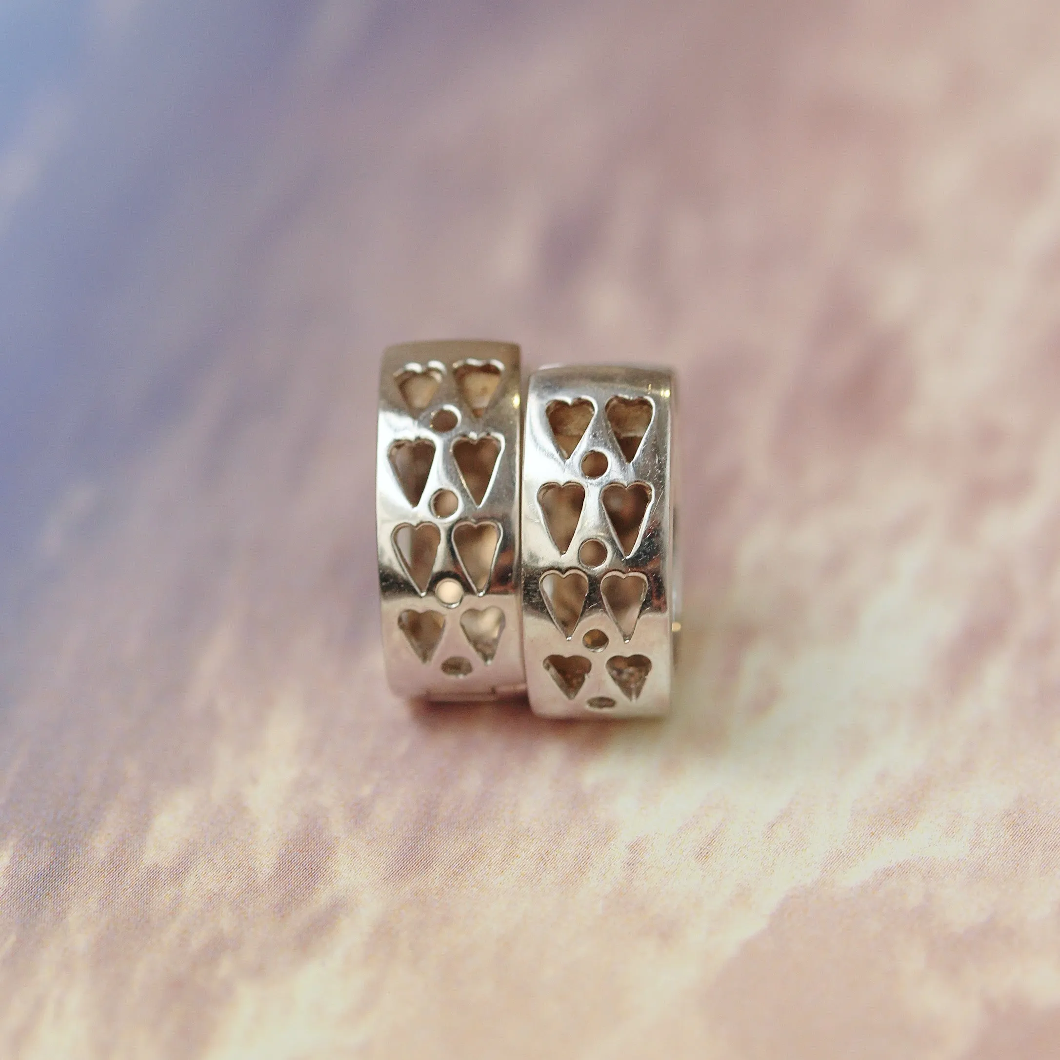 Vintage Diamond Huggy Earrings, 18k