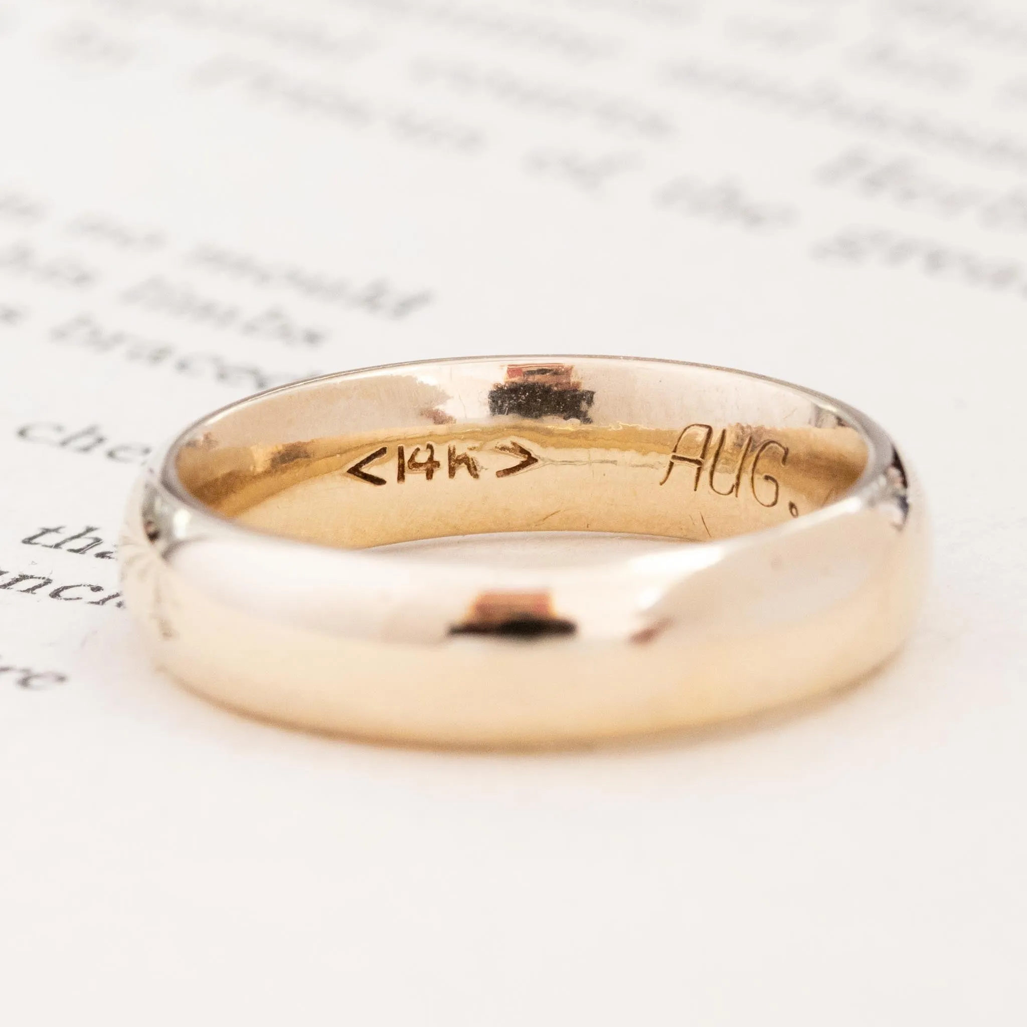 Vintage Wedding Band, 14kt