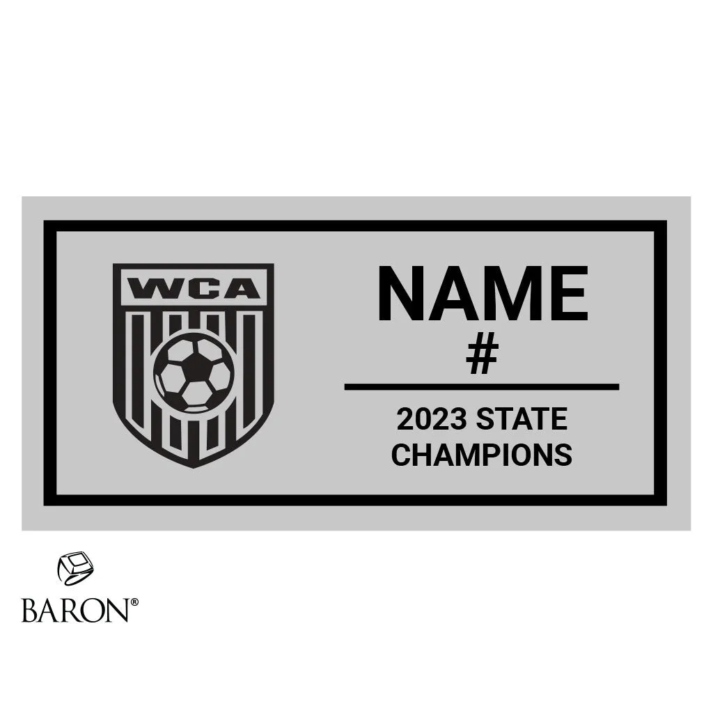 Washington Christian Academy Soccer 2023 Championship Black Standard Window Ring Box