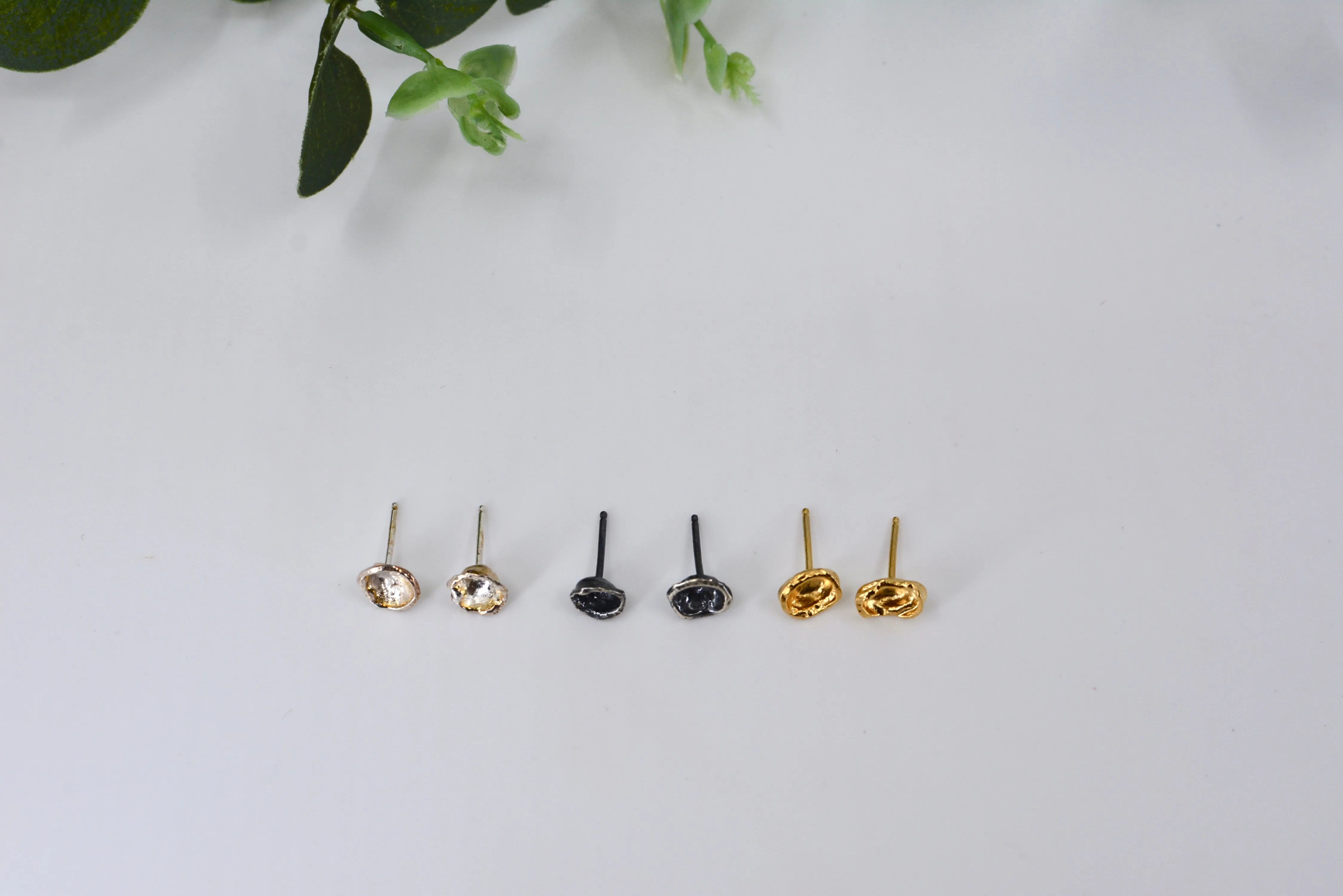 Water Cast Stud Earrings