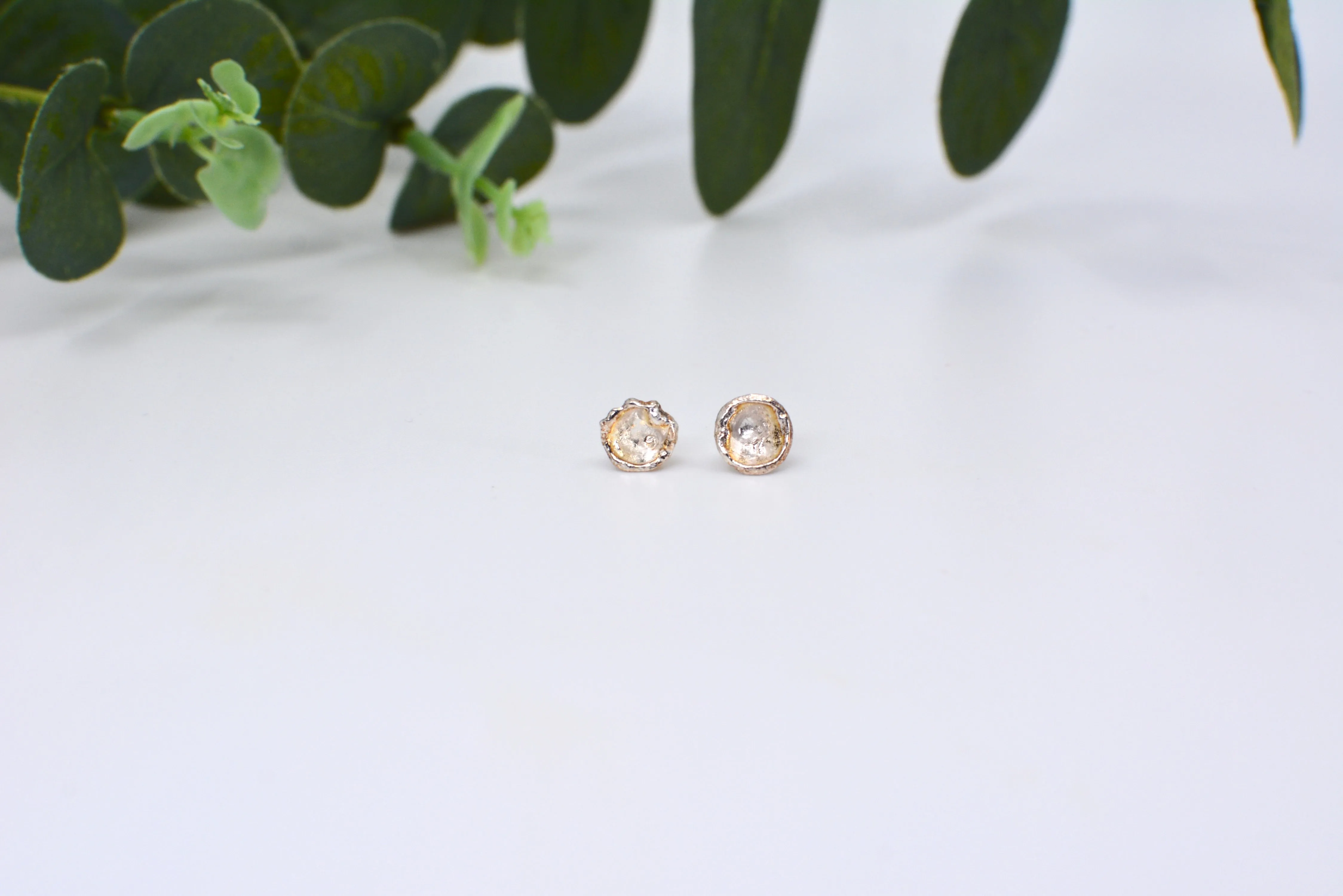 Water Cast Stud Earrings