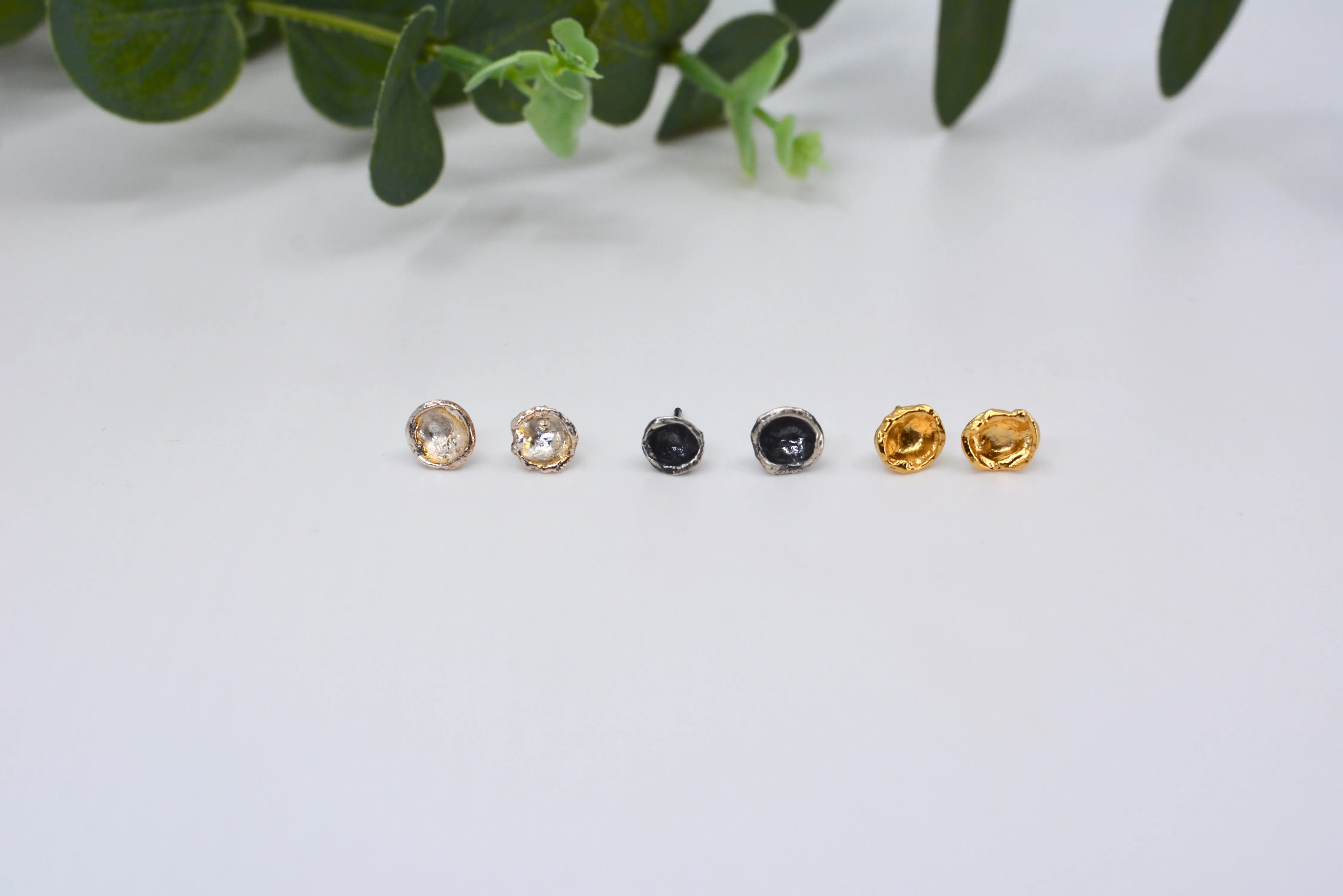 Water Cast Stud Earrings