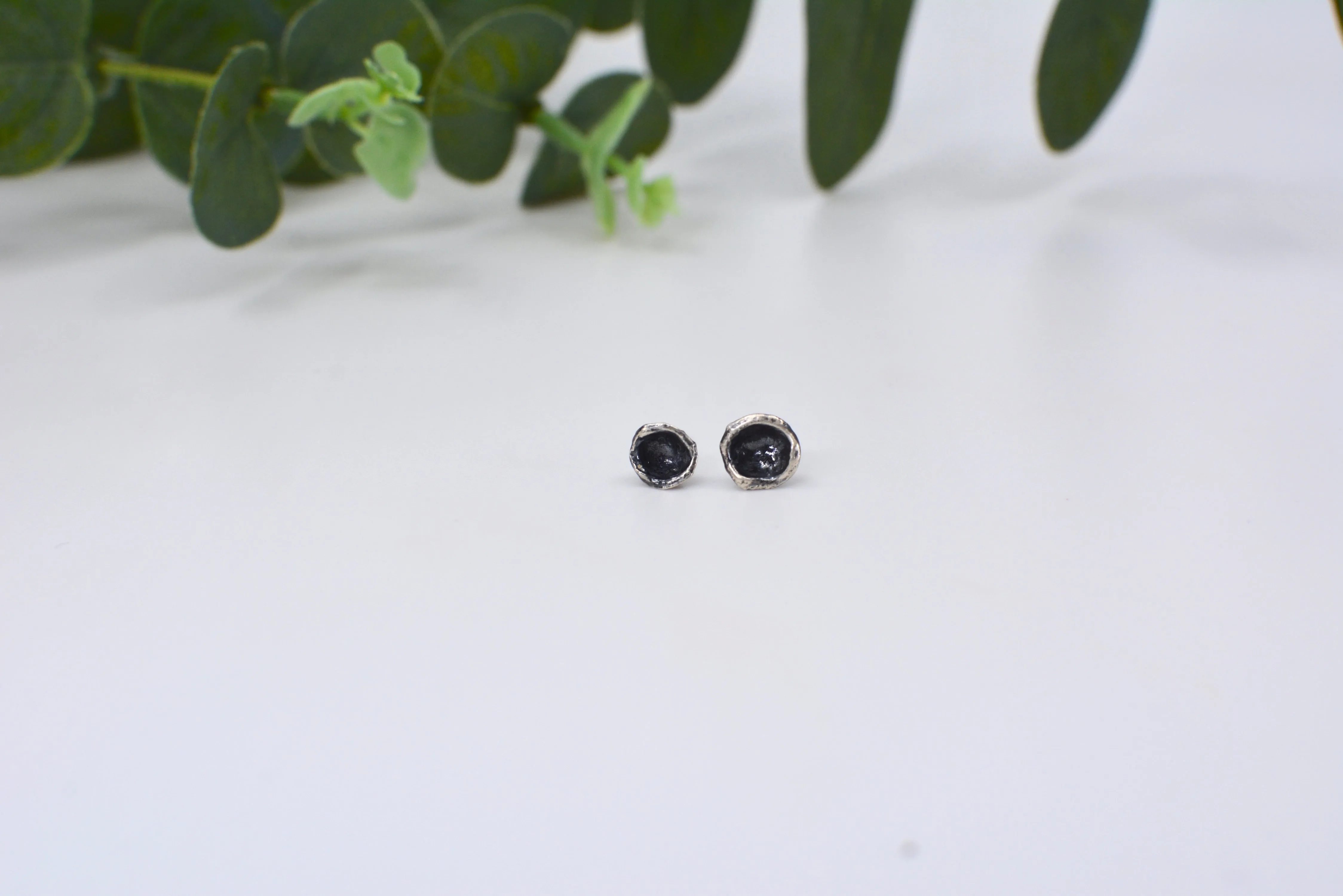 Water Cast Stud Earrings
