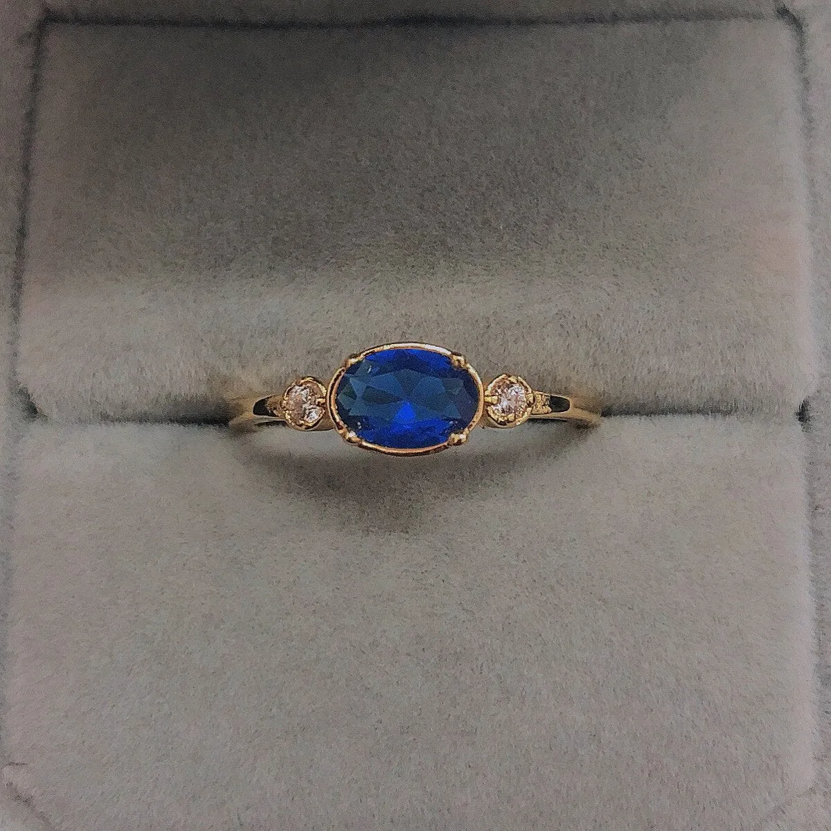 Wedding Dating Ring For Women Simple Solitaire Ring With Oval Candy Stone Zircon Gold Color Engagement Gift Fashion Jewelry R865