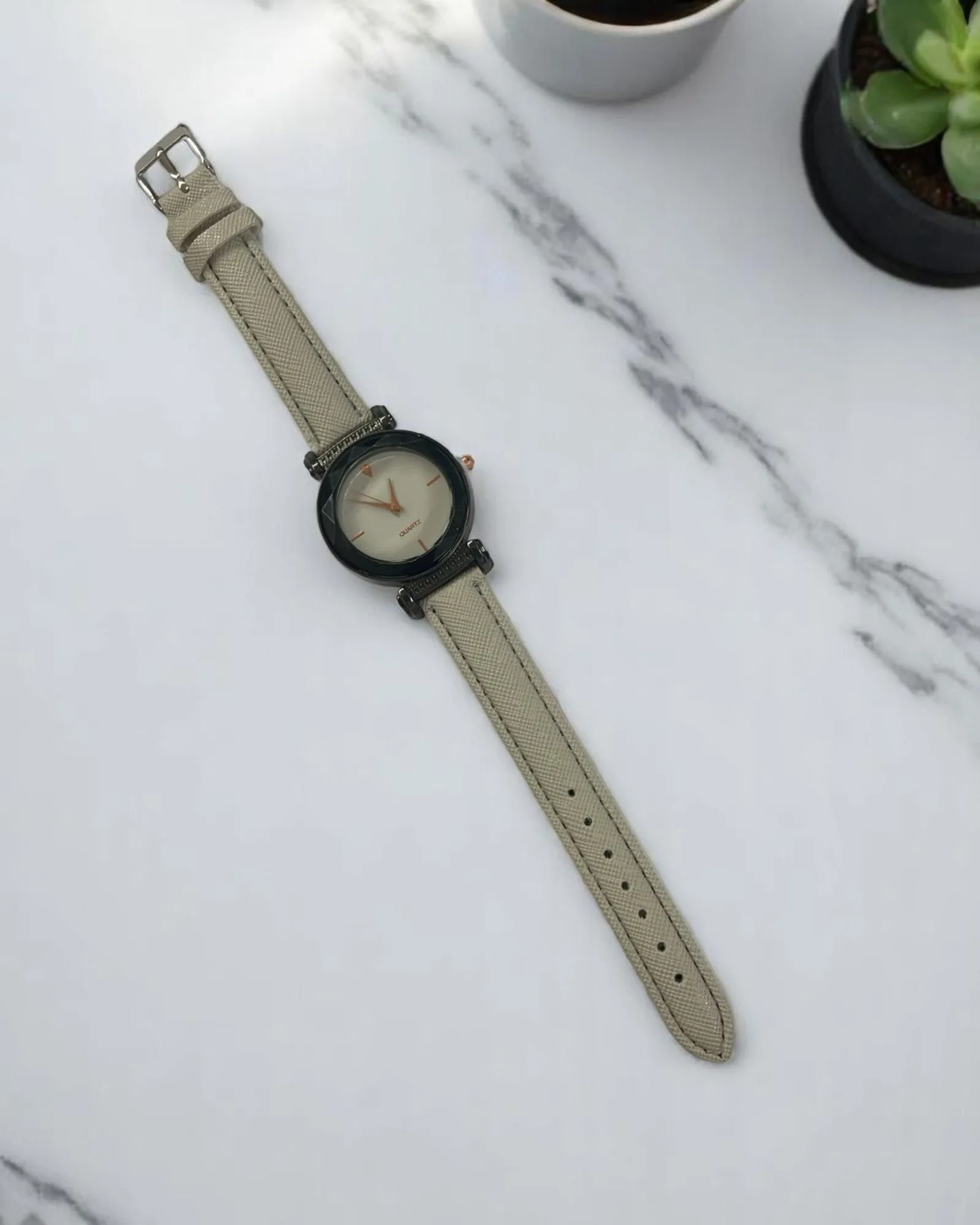 White Diamond Face Watch