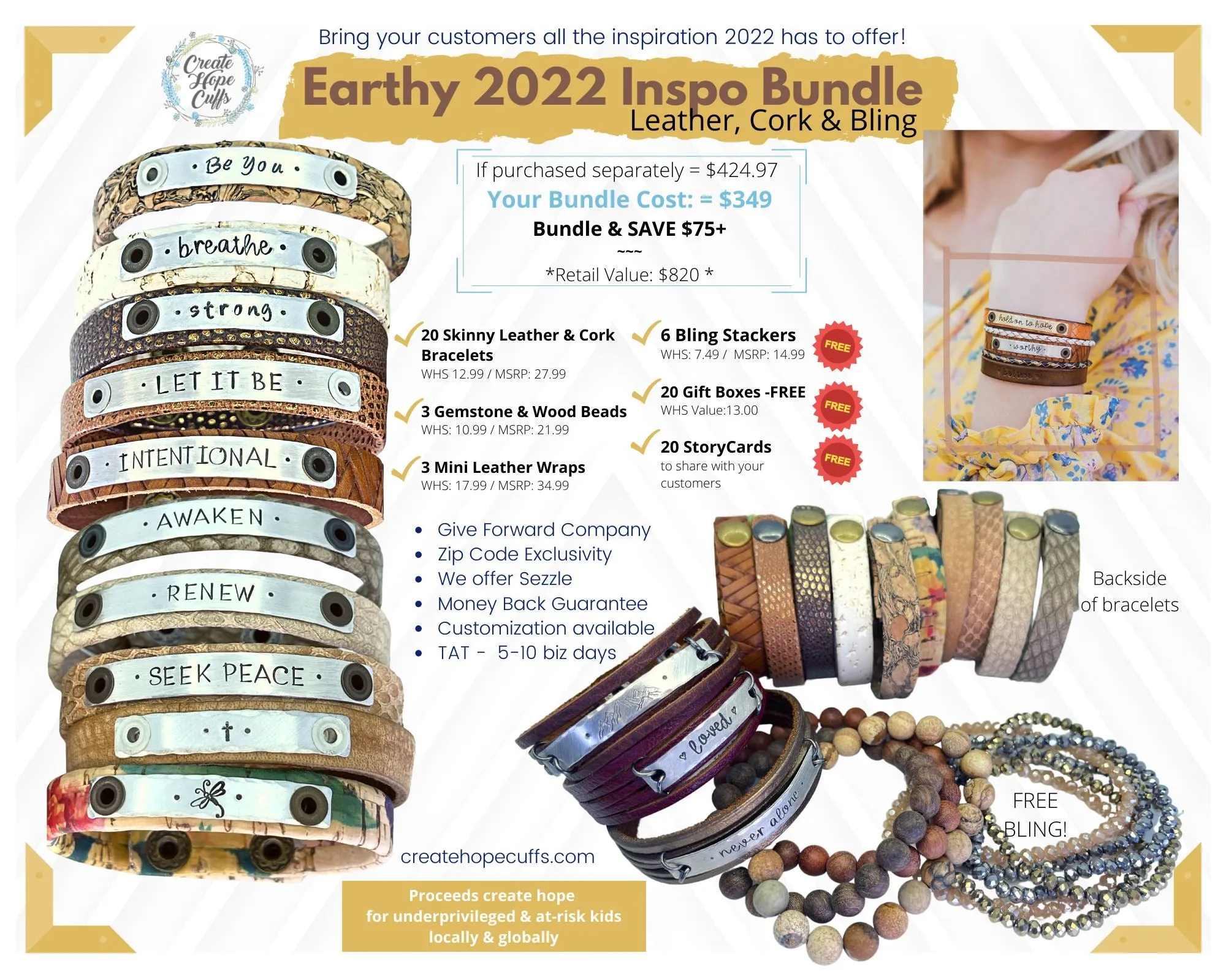 (Wholesale) BUNDLE: Earthy 2024 Inspo | 32 Bracelets | Save $75