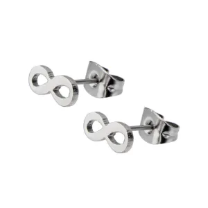 Women's Stainless Steel Infinity Cut Out Stud Earrings