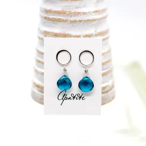 XL Apatite Luna Silver Earrings