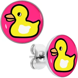 Yellow Ducky Stud Earrings