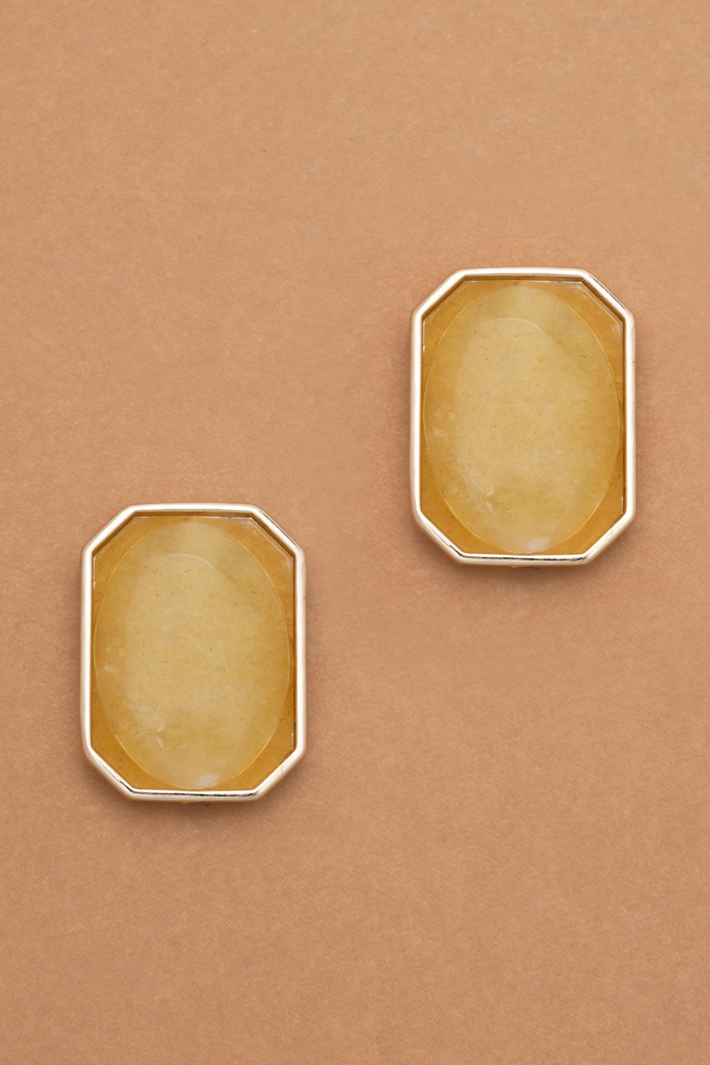 Yellow Gold Chunky Stud Earrings
